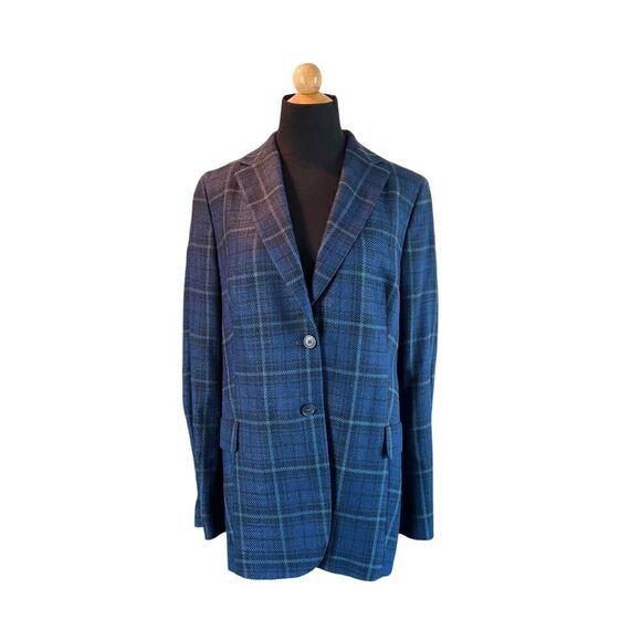 Akris Glenn Cotton-Silk Plaid Blazer Size 10 MSRP $3,990 - Picture 8 of 15